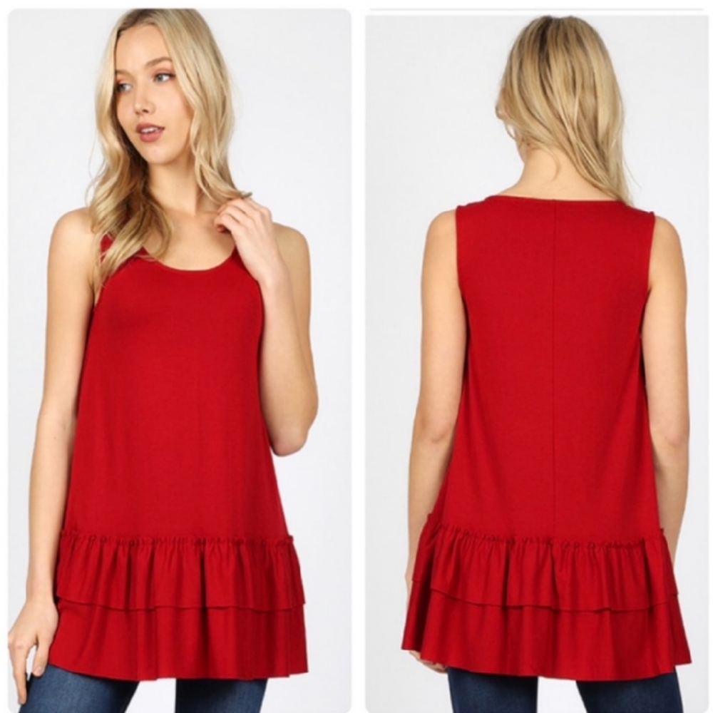 Price Drop 30%! Ruffle Hem Top